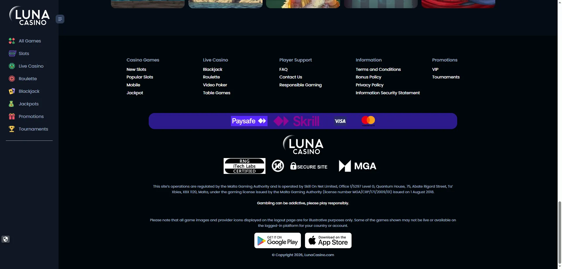 Métodos de pago en Luna Casino — depósitos y retiros seguros